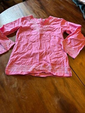 Lilly Pulitzer Pink Embroidered Shell Top
